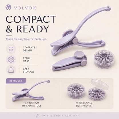 VOLVOX Precise Brow Threading Tool
