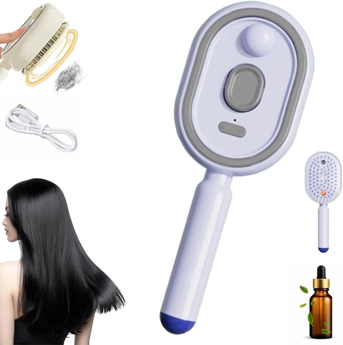 GlossWave™ Rechargeable Cordless Steam Hair Straightener Brush