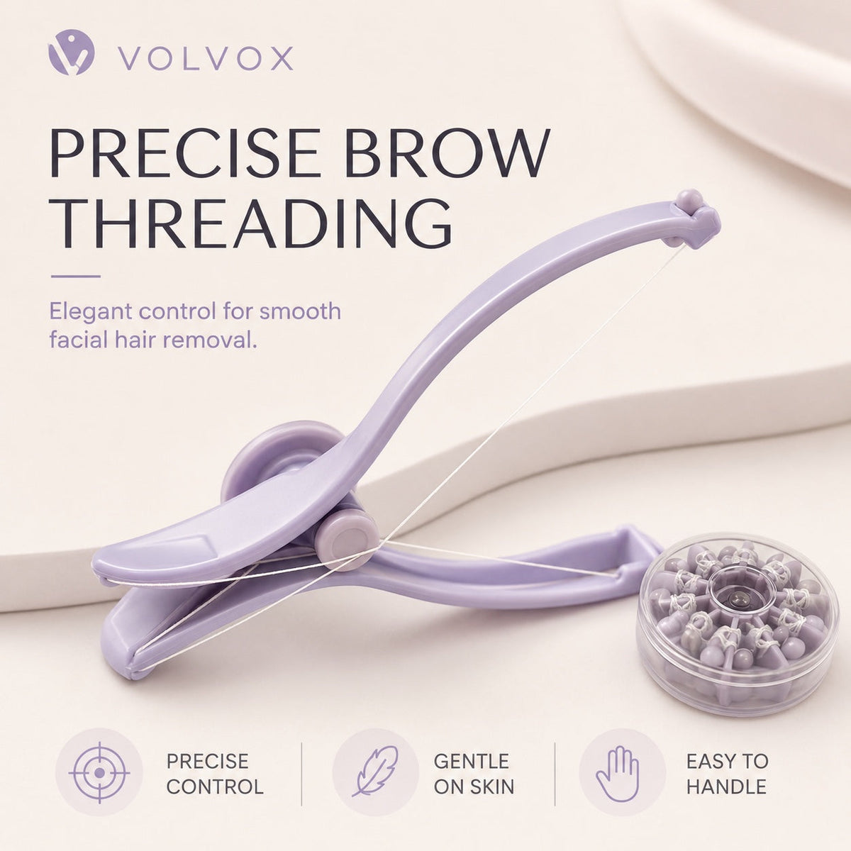 VOLVOX Precise Brow Threading Tool