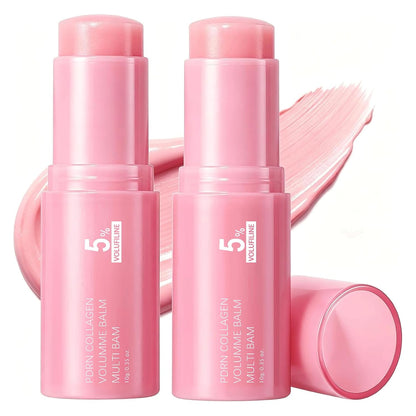 PDRN Pink Collagen Volume Balm Stick | K-Beauty Anti-Aging Multi Stick for Face, Lips, Eyes & Neck