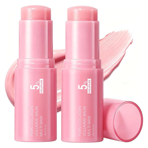 PDRN Pink Collagen Volume Balm Stick | K-Beauty Anti-Aging Multi Stick for Face, Lips, Eyes & Neck