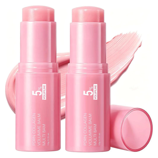 PDRN Pink Collagen Volume Balm Stick | K-Beauty Anti-Aging Multi Stick for Face, Lips, Eyes & Neck