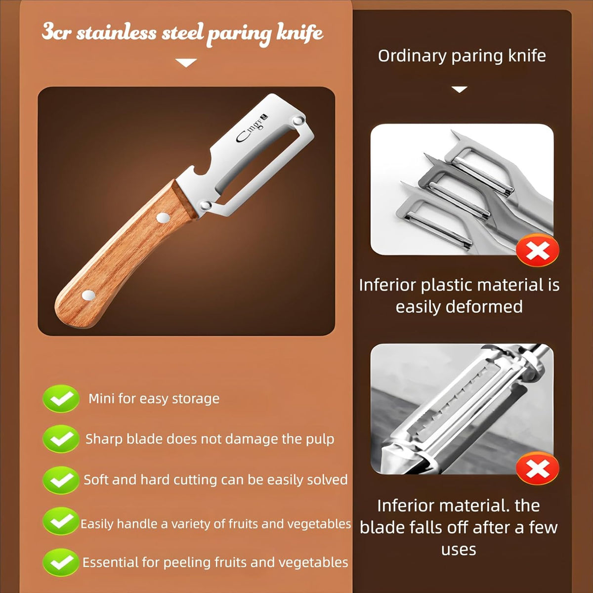 Chefora™ Premium Stainless Steel Vegetable Peeler Pro