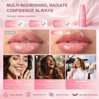 PDRN Pink Collagen Volume Balm Stick | K-Beauty Anti-Aging Multi Stick for Face, Lips, Eyes & Neck