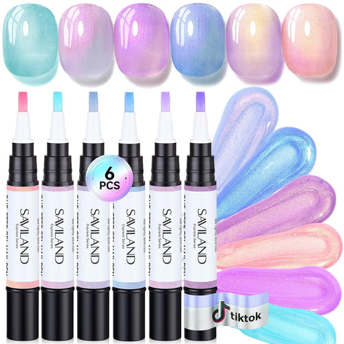 GlossPin™ — 5-in-1 Gel Nail Polish Pen 6 color set