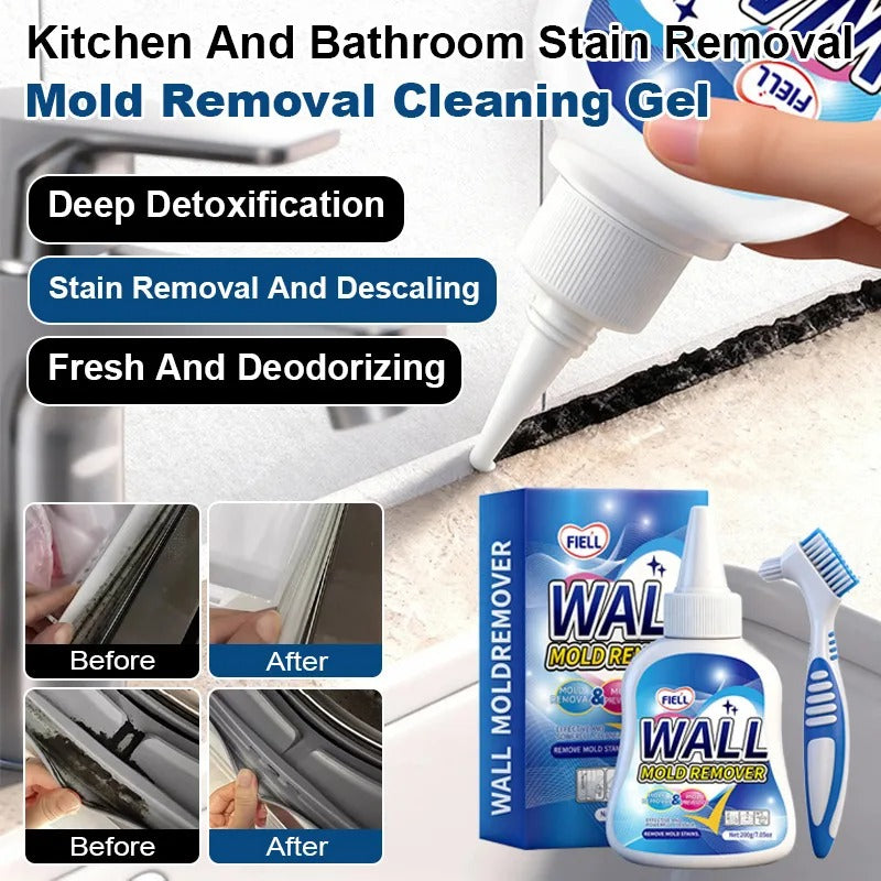 MoldOff™ — Heavy-Duty Mold & Stain Cleaner Gel | Cling, Dissolve & Restore Any Surface