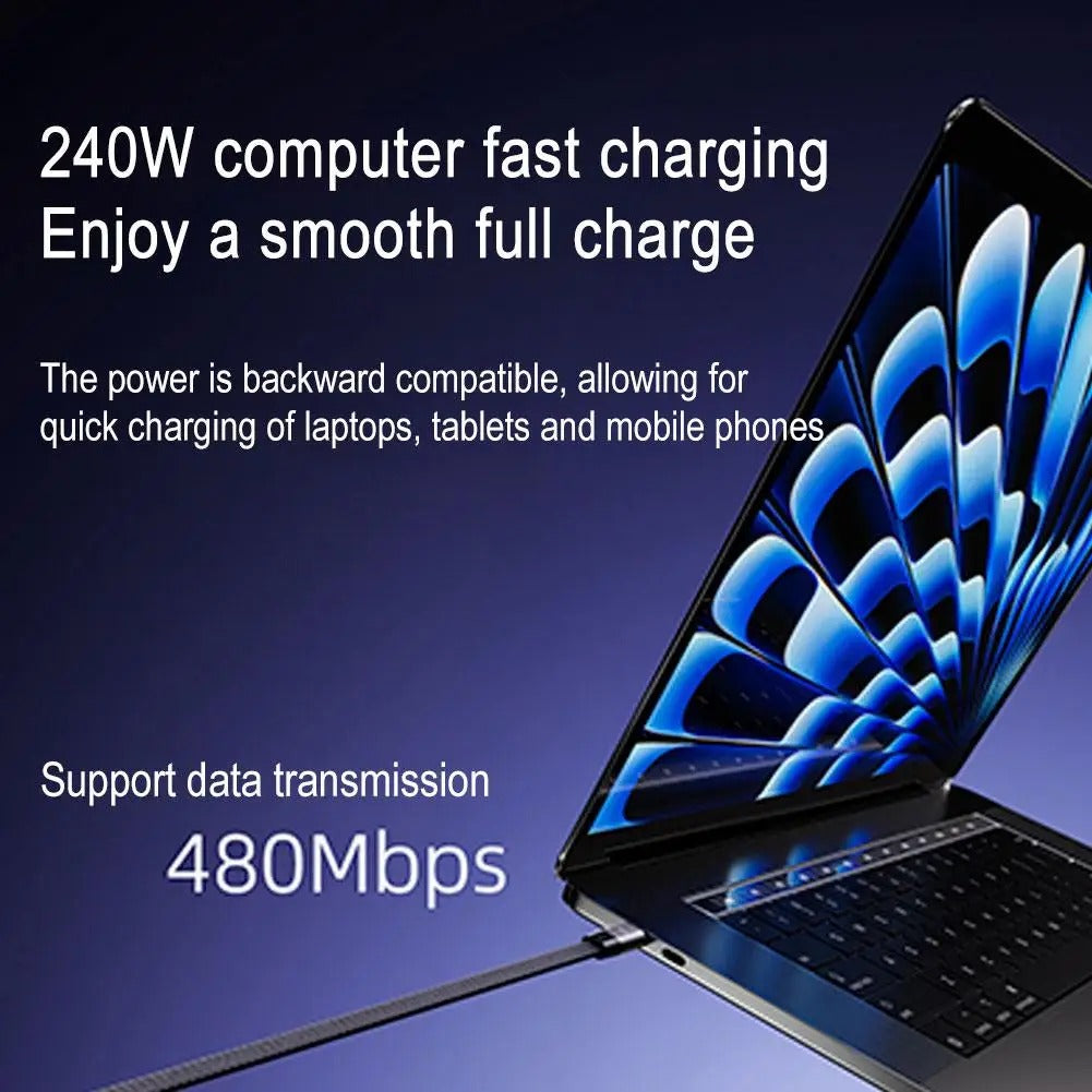 240W Foldable Type-C Fast Charger For Iphone and Samsung